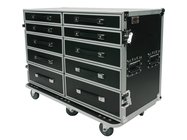 Elite Core OSP-PRO-WORK-SXS ATA Side -by-Side 10 Drawer Case