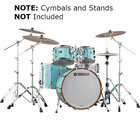 Yamaha Recording Custom 4-Piece Shell Pack - Surf Green 10"x7.5" and 12"x8" Rack Toms, 16"x15" Floor Tom, and 22"x18" Bass Drum
