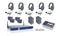 Clear-Com CZ11513 4-Up DX210 System with CC-15-MD4 Headsets