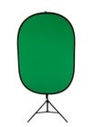 On-Stage VSM3000-GREEN-SCREEN  Free-Standing Oval Green Screen Kit (58"x40") 