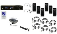 Williams AV WF-SYS2C  Assistive Listening System with 6x Receivers and Headphones 
