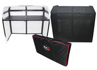 ProX XF-Mesa MK2 DJ Facade Table Station with White and Black Scrims and Padded Carry Bag